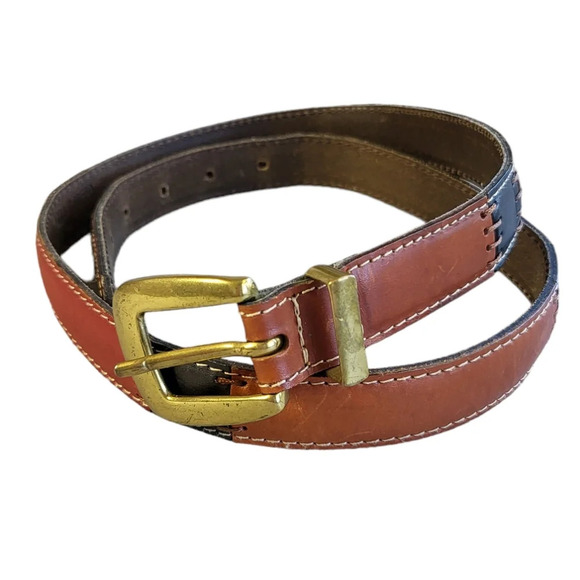 FOSSIL Stitch Multicolor Leather Belt - Picture 9 of 9